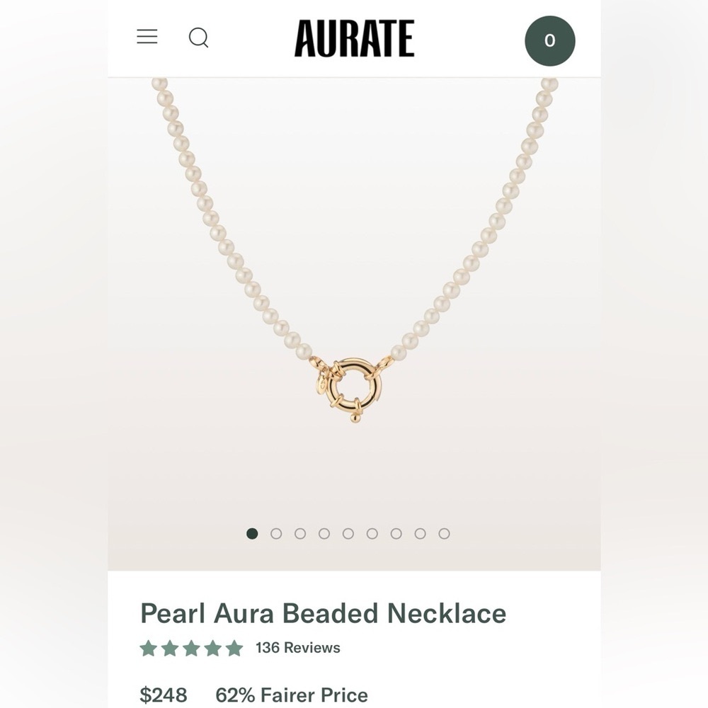 Elegant Pearl Necklace with Gold Clasp